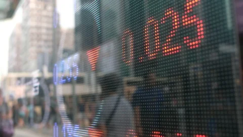 Display stock market data Stock Footage 94705522