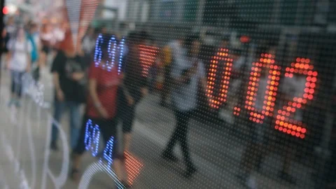 Display stock market data Stock Footage 94705571