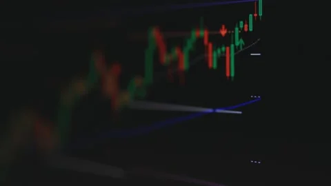 Display Of Stock Market graph chart Video stock 148085607