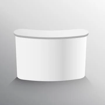 Display table mockup template design Stock Illustration