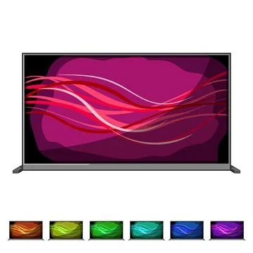 Display tv screen cartoon vector graphic Stock Illustration