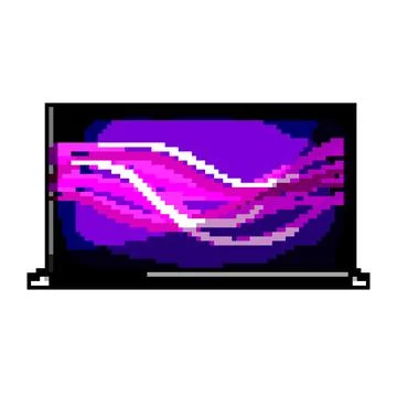 Display tv screen game pixel art vector illustration Stock Illustration