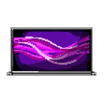 Display tv screen pixel art vector illustration Stock Illustration