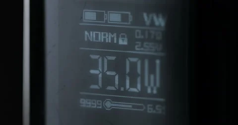 Display of vaping device. Close up Stock Footage 144830535