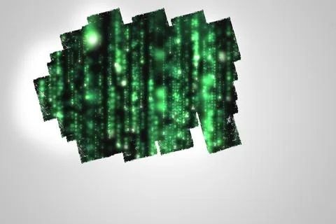 Display on wall showing matrix Illustrazione stock