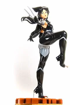 Display of the X-Men MARVEL COMIC character WOLVERINE(LAURA KINNEY). Stock Photos