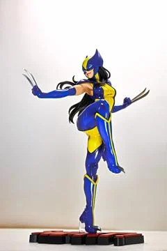 Display of the X-Men MARVEL COMIC character WOLVERINE(LAURA KINNEY). 스톡 사진