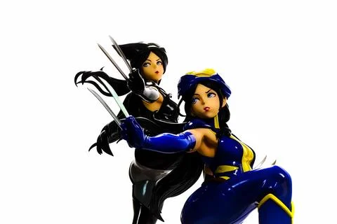 Display of the X-Men MARVEL COMIC character WOLVERINE(LAURA KINNEY). Stock Photos