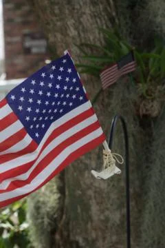 Displayed flags Stock Photos