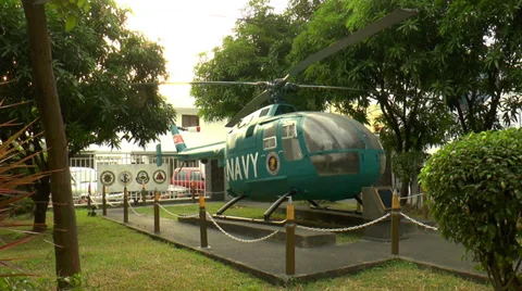 Displayed helicopter Stock Footage 34382346