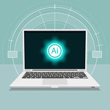 Displayed on laptop screen. Vector illustration Illustrazione stock
