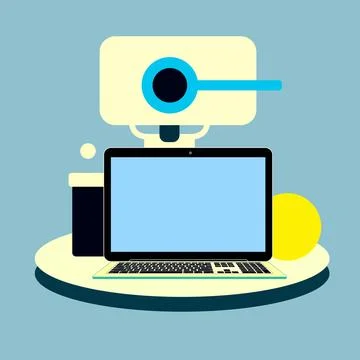 Displayed on laptop screen. Vector illustration Stock Illustration