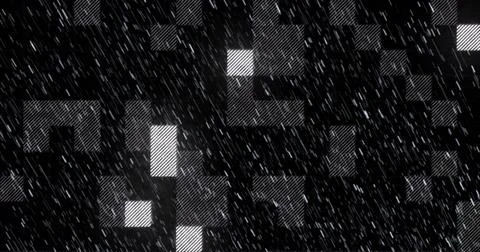 Displaying abstract grid featuring striped geometric shapes on screen, with Stock Photos