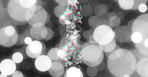 Displaying abstract network glitching with colored fringes in digital space, Stock Photos