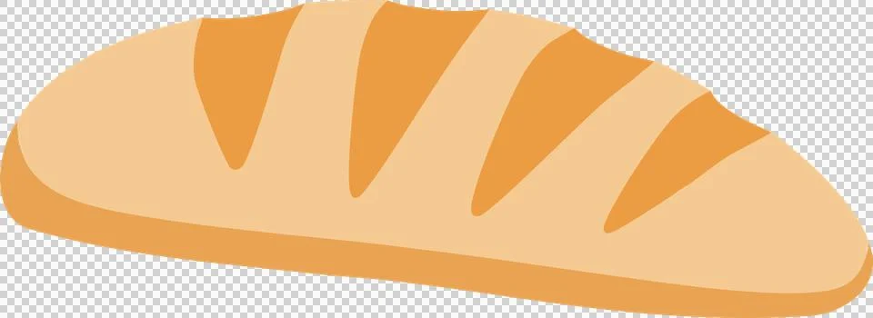 Displaying artisan bread loaf in flat design with slash marks and shading on Stock Illustration