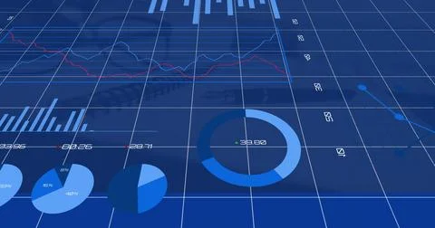 Displaying blue donut chart showing 39 库存插图