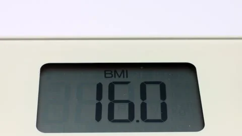Displaying body composition scale results Stock-Footage 336314804
