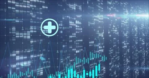 Displaying candlestick chart, line graph on dashboard with timestamped data イラスト素材