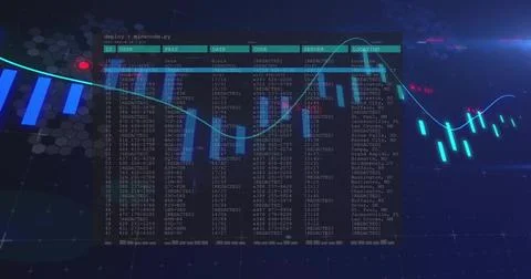 Displaying center terminal table showing ID USER PASS columns in digital dash Stock Illustration