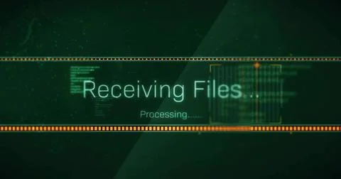 Displaying centered cyan Receiving Files with Processing 스톡 일러스트