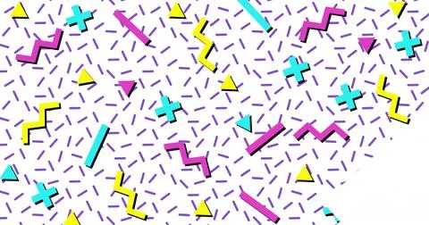 Displaying centered diagonal swath on white canvas, featuring purple sprinkles Stock Photos