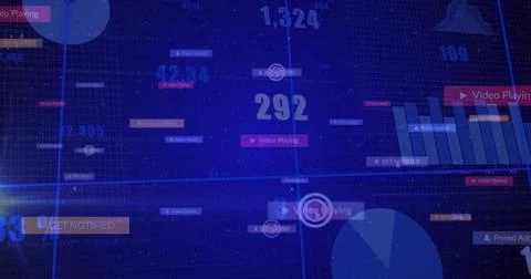 Displaying centered numeric readout '292' pulsing on data dashboard, with Ilustración de archivo