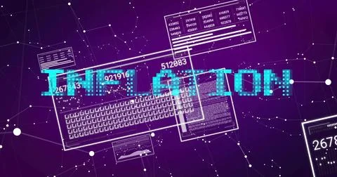 Displaying central cyan INSTALLATION over purple gradient showing keyboard 스톡 일러스트