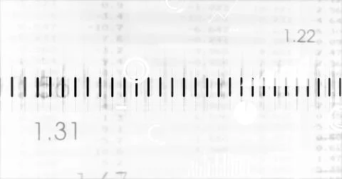 Displaying central horizontal ruler-like scale across washed paper surface, with Stock Illustration