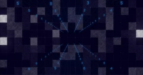 Displaying central node merging grid squares and grid lines in data space, with 스톡 일러스트