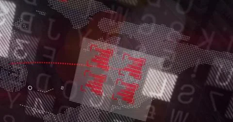 Displaying central panel centering in broadcast backdrop, showing red markers Stockillustratie