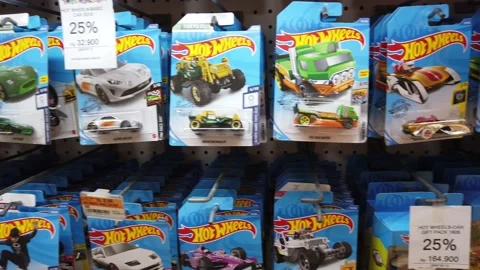 Displaying the Collection: Handmade Hot Wheel Displays Stock Footage 146716342