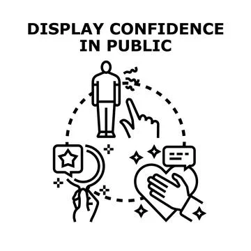 Displaying confidence and self esteem in public Stock Illustration