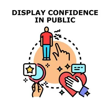 Displaying confidence and self esteem in public Stock Illustration