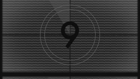 Displaying countdown on screen showing static noise, rotating text fragment, Stock Footage 311416182