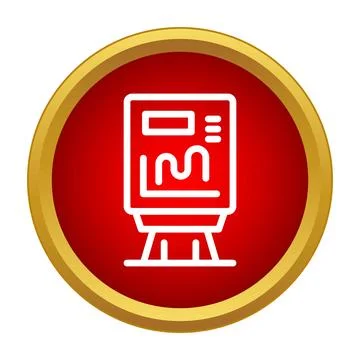 Displaying data analytics report on presentation board icon Stock Illustration