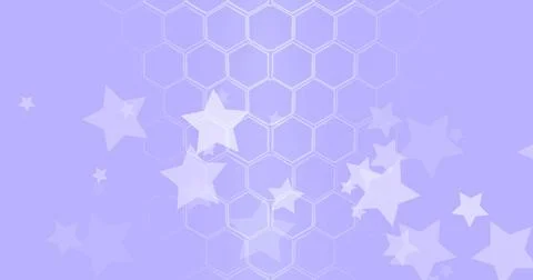Displaying digital abstract featuring hexagon grid over lavender background, Stock Photos