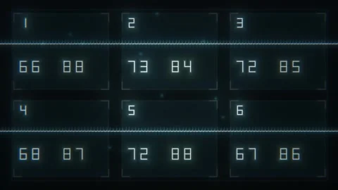 Displaying digital data in grid format for analysis and Stock Footage 338327575