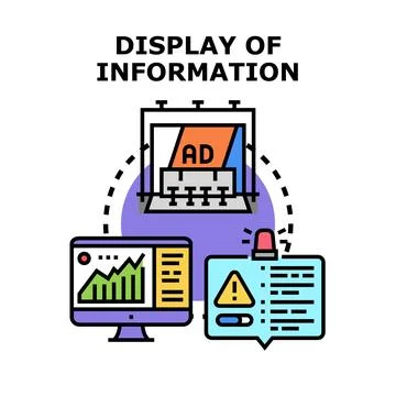 Displaying digital information across multiple platforms Stock Illustration