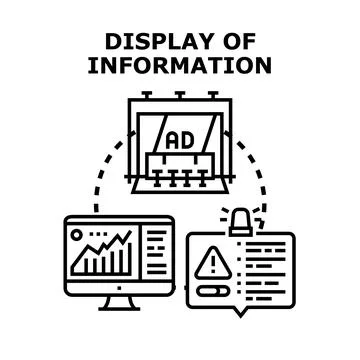 Displaying digital information across multiple platforms Stock Illustration