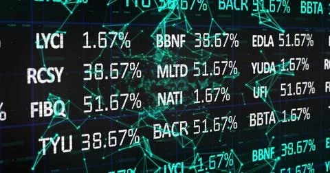 Displaying display panel with alphanumeric codes and percentages in console with Stock Photos