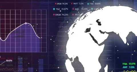 Displaying dotted mesh white globe sitting on right of dashboard, showing line 스톡 일러스트