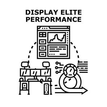 Displaying elite performance for business analytics Stock Illustration