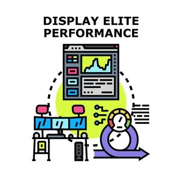 Displaying elite performance for business analytics Stock Illustration