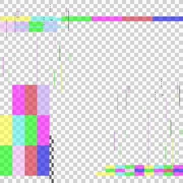 Displaying flat design abstract pattern on transparent background with Illustrazione stock