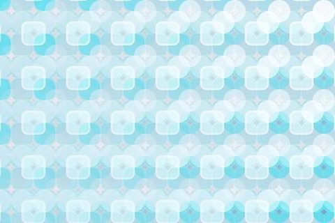 Displaying flat geometric pattern in light blue tones with translucent circles Stock Illustration
