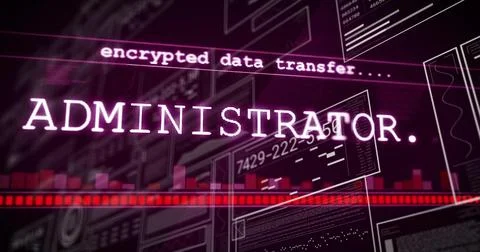 Displaying large centered ADMINISTRATOR Stock Illustration