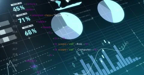 Displaying large translucent blue pie chart in digital dashboard, with HTML Stockfoto's