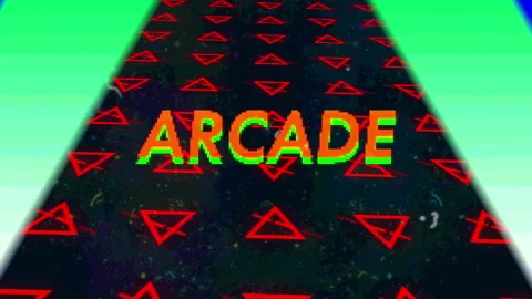 Displaying loading bar filling exiting in neon tunnel, causing glitch as cursor Stock Footage 311415878