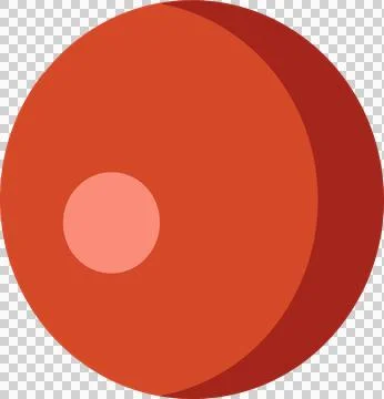 Displaying minimal flat design orange-red circle shading with peach accent, Stock Illustration