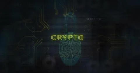 Displaying neon padlock icon and fingerprint on dark digital interface, glowing 스톡 일러스트